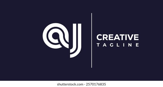 A and J logo design. AJ abstract Letters Logo Monogram. This logo design is the process of creating a visual symbol that represents a brand, company, or individual.