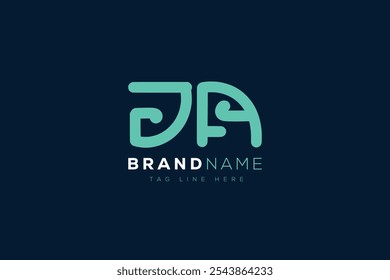 Diseño de logo J y A. JA abstract Letters Logo Monogram. Este diseño de logotipo es el proceso de crear un símbolo visual que representa una marca, empresa o individuo.