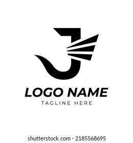 Diseño del logotipo J, luce sencillo y elegante, adecuado para su marca, empresa, iniciales.