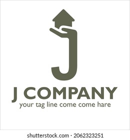 J logo design on Home Furnishing theme