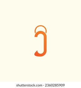 J logo design and template