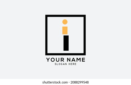 J, I Logo Design Template Vector Graphic Branding Element. 