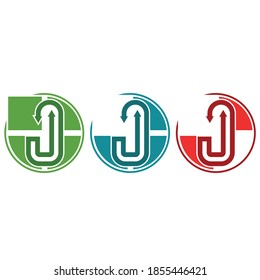 J Logo Design Vector Icon Symbol Template. Letter Logo. Logo Design. Icon Design. Letter. Design