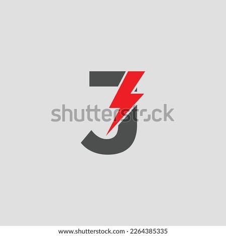 J logo energy vector for identity company. Electric Bolt Letter J Logo Vector Illustration for your brand.