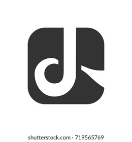 J logo with face illustration, good for entertainment company