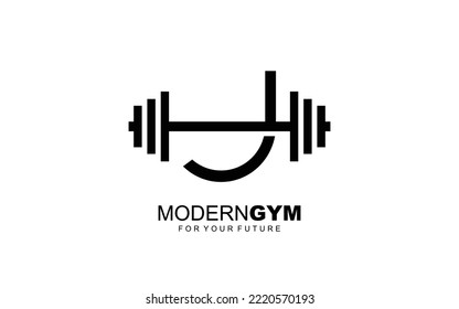 J logo gym vector for identity company. initial letter fitness template vector illustration for your brand.