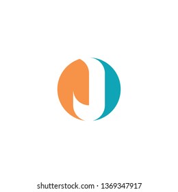 j logo letter circle icon vector logotype 