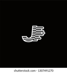 J Logo Letter Speed Designs Templete