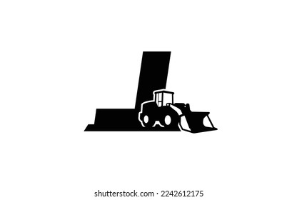J Logo with Loader letter concept for template 