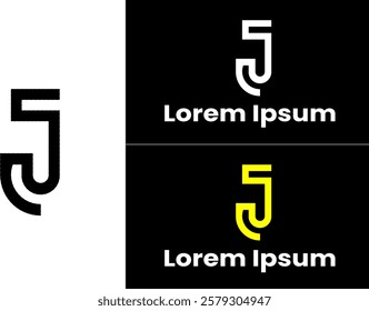 J Logo - Minimalist Geometric Logo: A Monochrome, High-Contrast, and Versatile Design