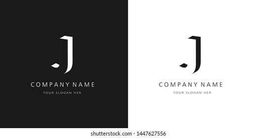 j logo, modern design letter character