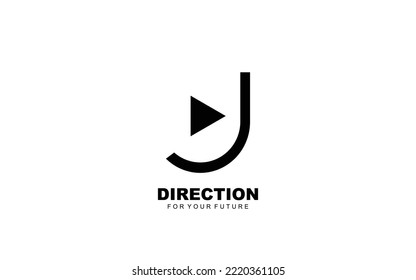 J logo Play for branding company. sign template vector illustration for your brand.