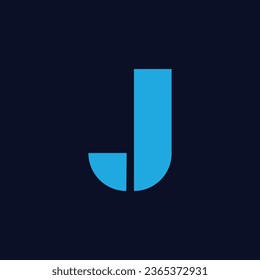 j logo and simple design templat
