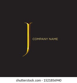 J logo type design - vector