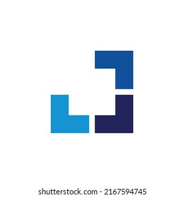 Ilustración de diseño vectorial de logotipo J