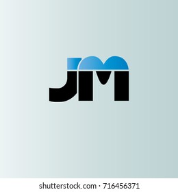 j m initial letter linked lowercase logo. j and m vector template design.