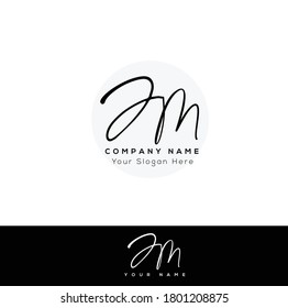 J M JM Initial letter handwriting and signature logo. Beauty vector initial logo .Fashion, boutique, floral and botanical