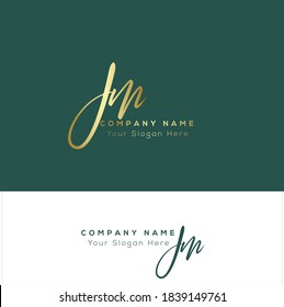J M JM Initial letter handwriting and signature logo. Beauty vector initial logo .Fashion, boutique, floral and botanical