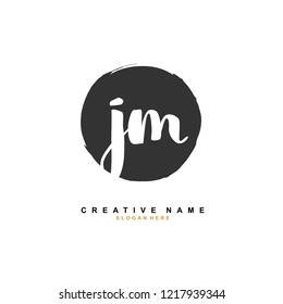 J M JM Initial logo template vector