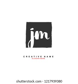 J M JM Initial logo template vector