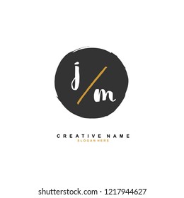 J M JM Initial logo template vector