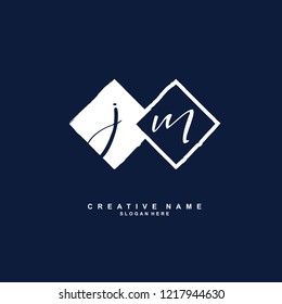 J M JM Initial logo template vector