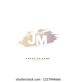 J M JM Initial logo template vector