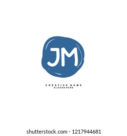 J M JM Initial logo template vector