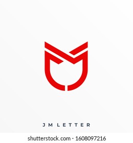 J M Letter Illustration Vector Template. Suitable for Creative Industry, Multimedia, entertainment, Educations, Shop, and any related business