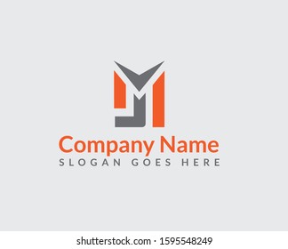 j and m text logo. Its fully editable logo vector file