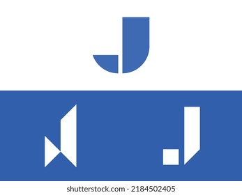 J moderno paquete de diseño vectorial de logotipo de letra inicial. Será adecuado para qué empresa o nombre de marca inician esas iniciales.