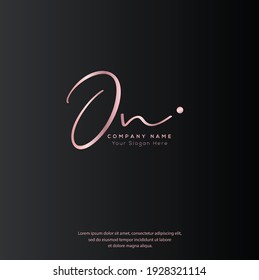 J N JN Initial letter handwriting and signature logo. Beauty vector initial logo .Fashion, boutique, floral and botanical
