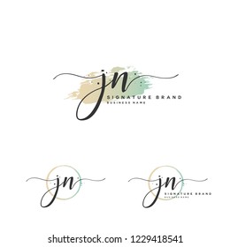 J N JN Initial logo template vector