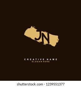 J N JN Initial logo template vector. Letter logo concept