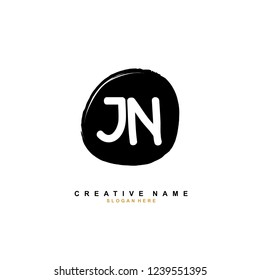 J N JN Initial logo template vector. Letter logo concept