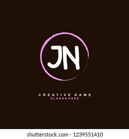 J N JN Initial logo template vector. Letter logo concept