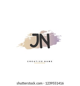 J N JN Initial logo template vector. Letter logo concept