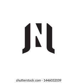 J, N and L forming hat logo vector icon illustration