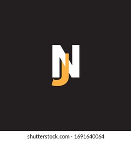 J N-Buchstaben Logo-Vektorillustration-Design