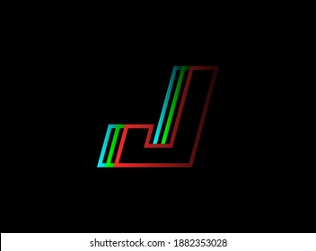 J number font fast, speed motion logo. Sport style futuristic oblique design for   delivery posters, industrial, racing identify and more