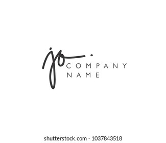 J O Initial handwriting logo