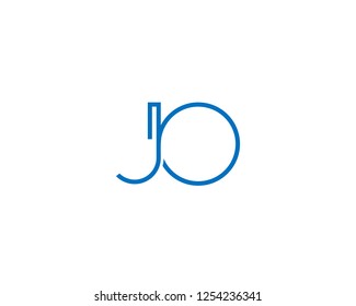 J O Initial logo template vector