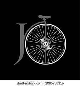 j old bike vector for sport outdoor logo company