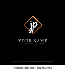 J P Initial abstract logo template vector