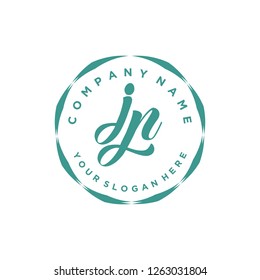 J P Initial handwriting logo vector