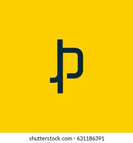 J P Joint letter logo design vector
