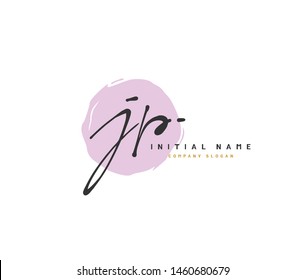J P JP Beauty vector initial logo, handwriting logo of initial signature, wedding, fashion, jewelry, boutique, floral and botanical with creative template for any company or business.