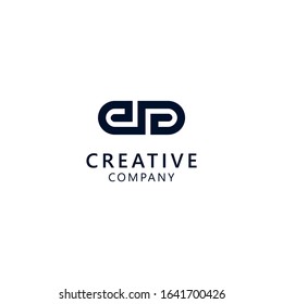 J P letter creative modern logo