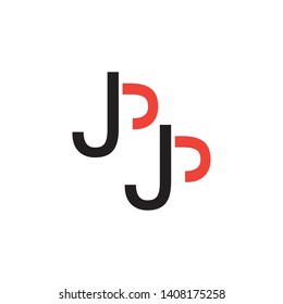 J P letter icon and symbol template