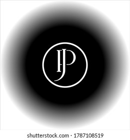 J P letter logo emblem design 